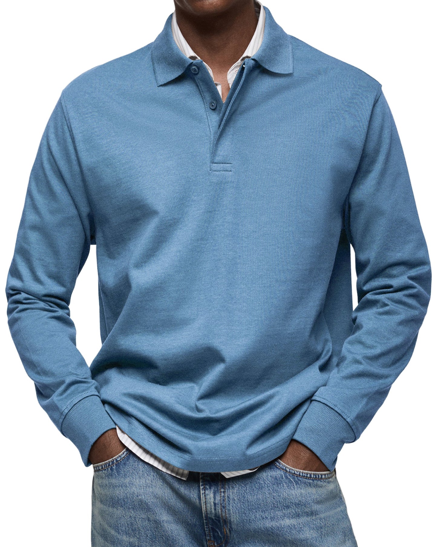 Joseba - Long Sleeve Polo Collar Shirt