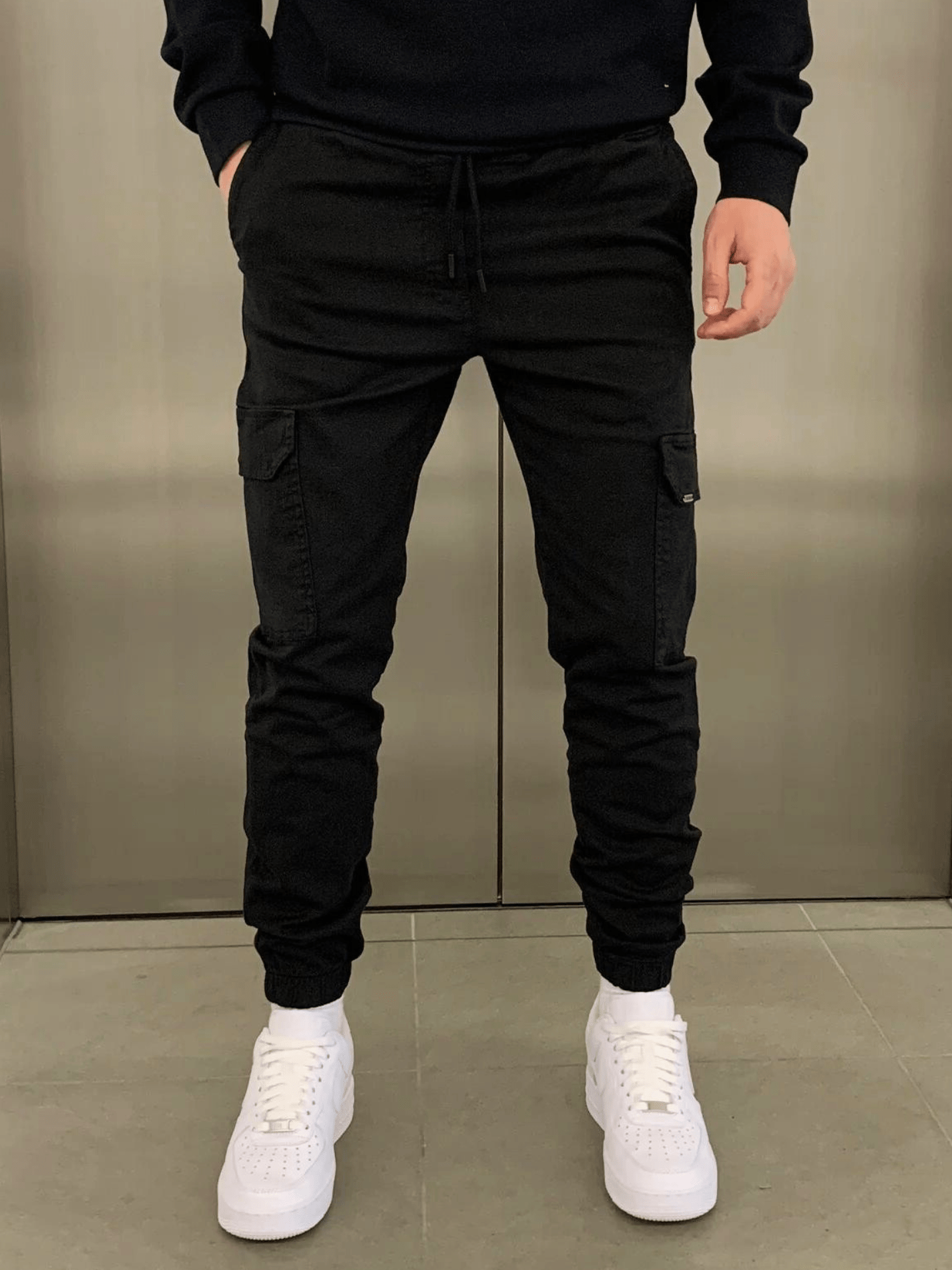 Marko - Cargo Jogger Trousers Elastic Waist Slim Fit