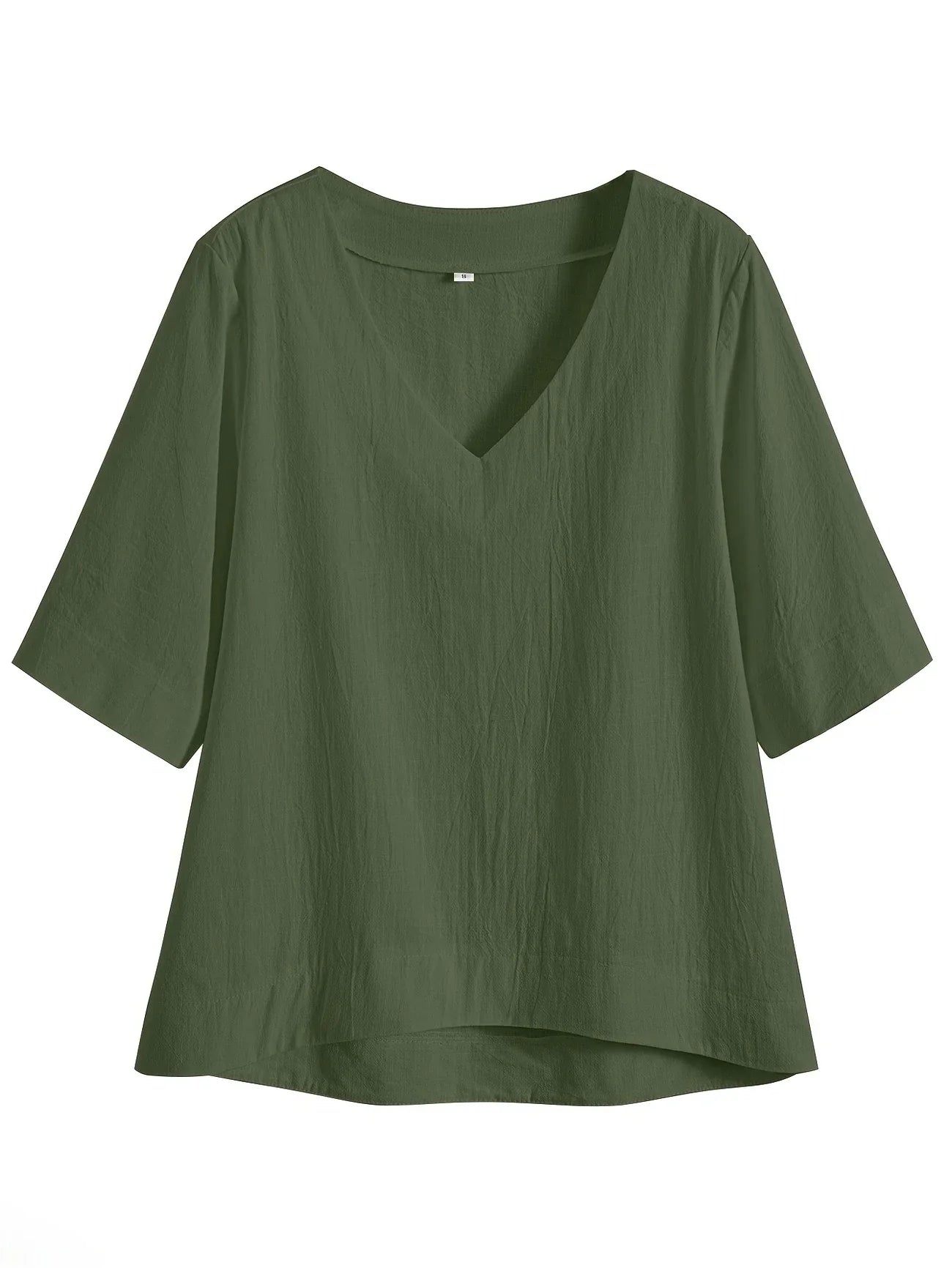 Mattea | V Neck Loose Short Sleeve Top