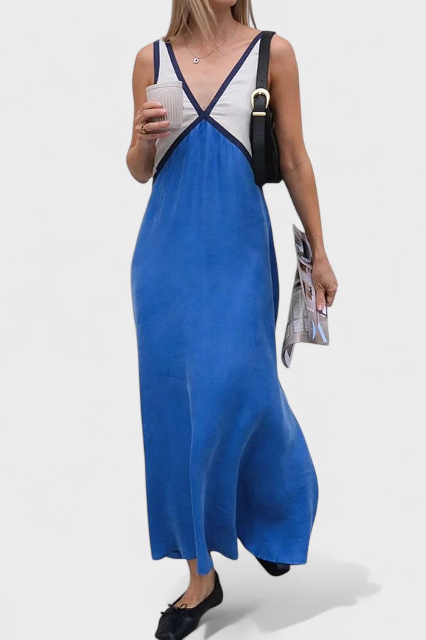 Vida | Sleeveless Colour Block Maxi Dress