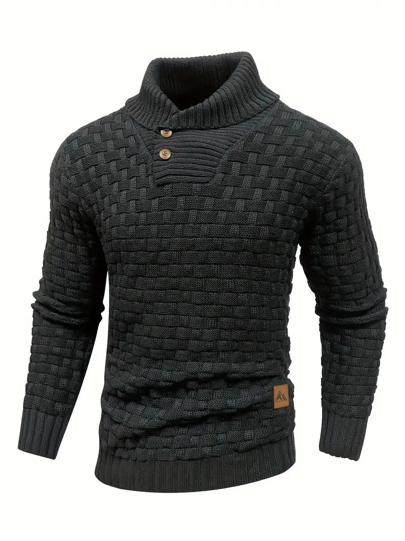 Homero | Textured Knit Turtleneck Long Sleeve Jumper
