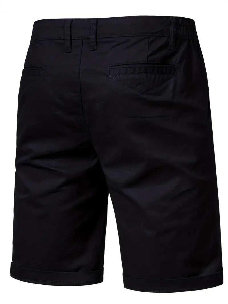 Baird - Casual Elastic Waist Pocket Shorts