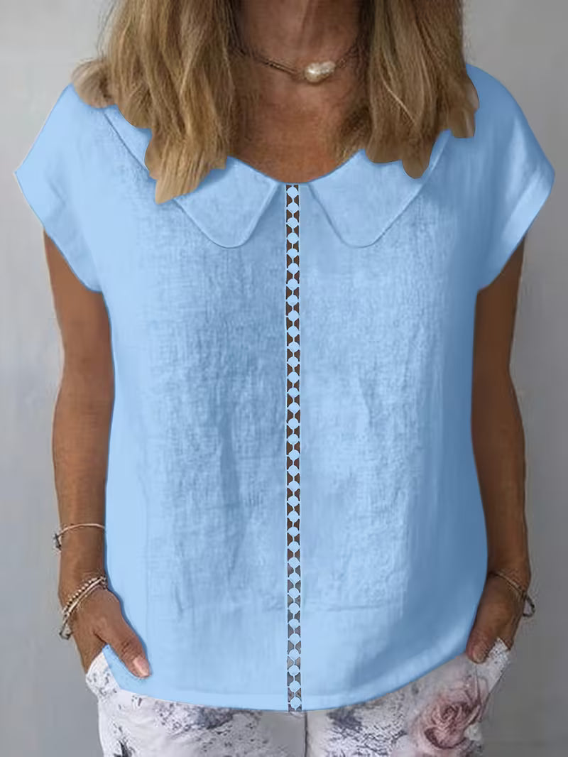 Aurelia | Short Sleeve Top with Cutout Front