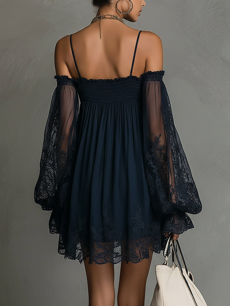 Charity | Boho Cocktail Lace Mini Dress