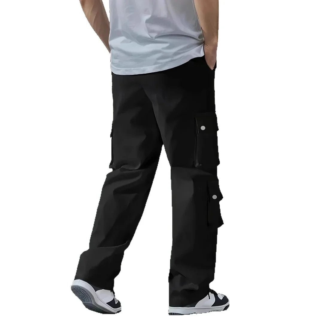 Smith | Wide Leg Cargo Trousers with Flap Pockets