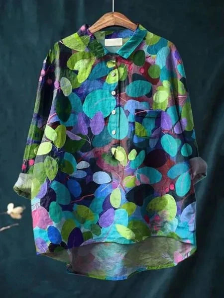 Emery | Painterly Floral Long Sleeve Blouse