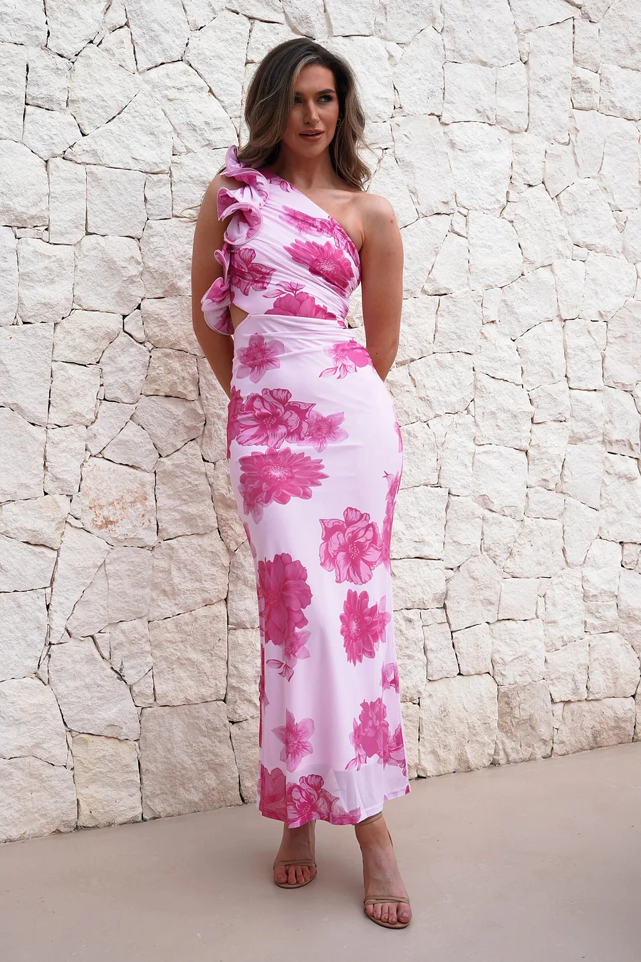 Dorothy | Floral One Shoulder Maxi Dress