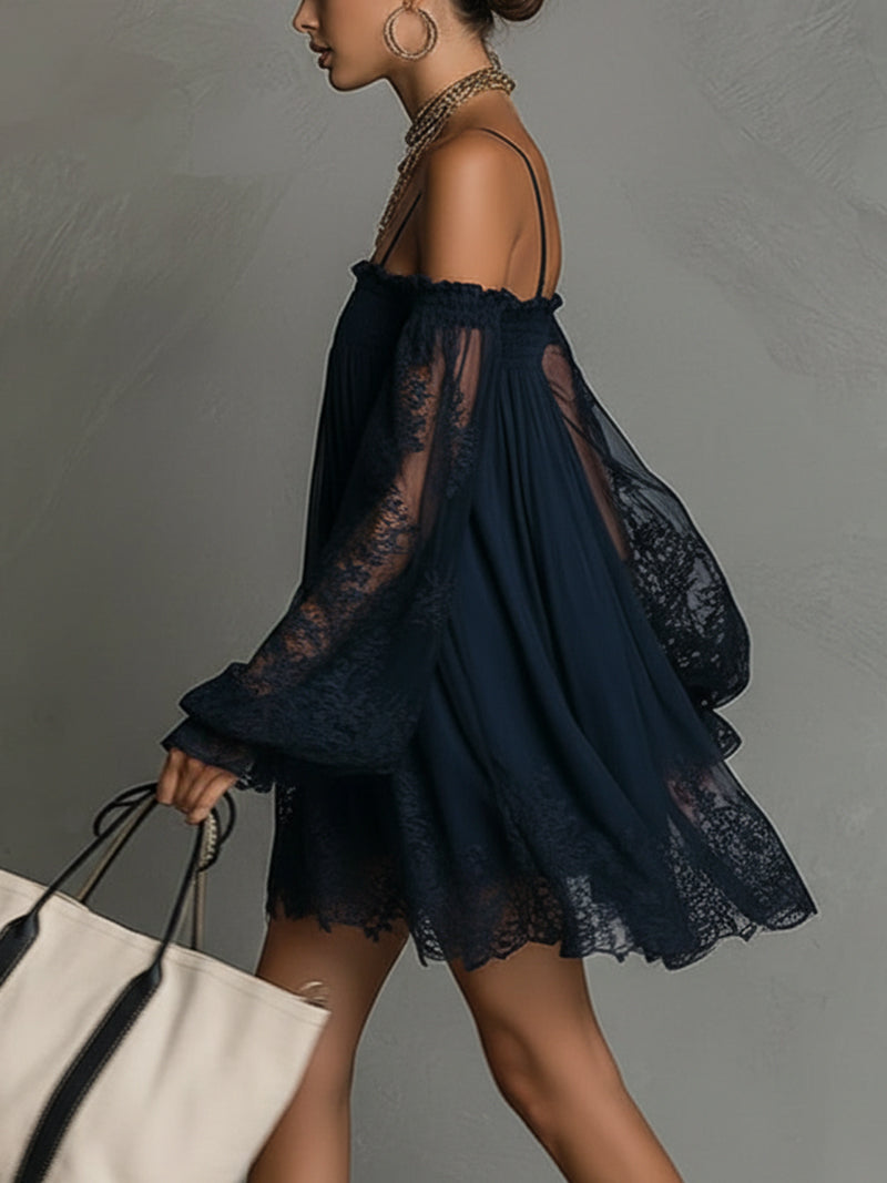 Charity | Boho Cocktail Lace Mini Dress