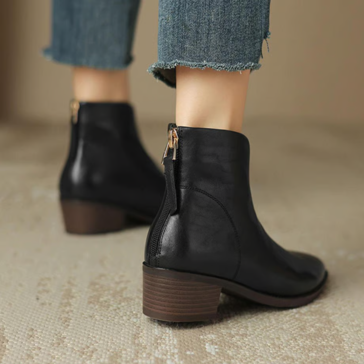 Corien | Ankle Boots with Pointed Toes and Block Heels