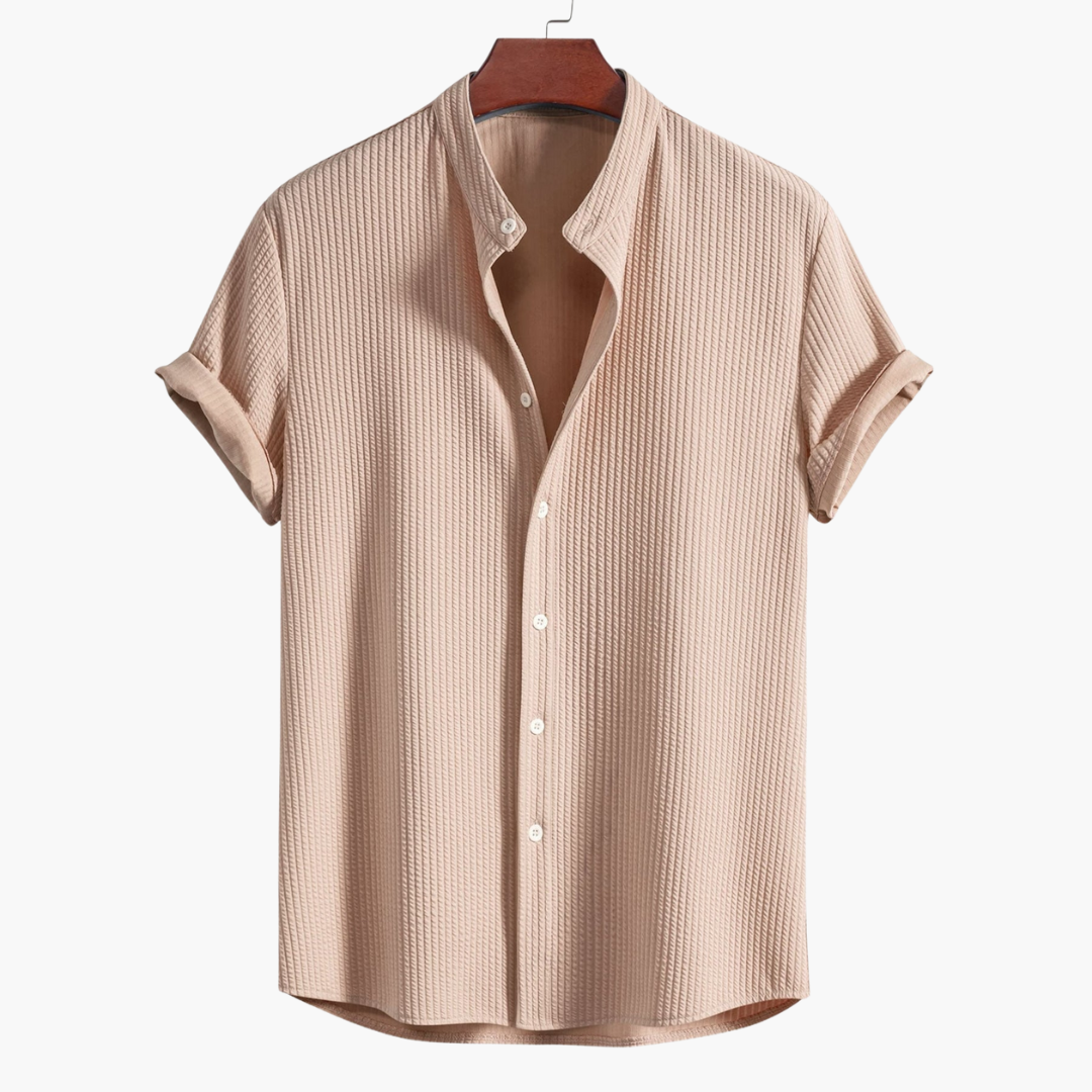 Geoffrey | Shirt with Textured Short Sleeves