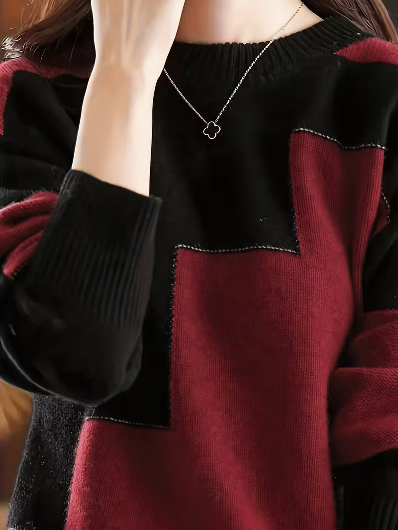 Marvelle | Colour Block Long Sleeve Jumper