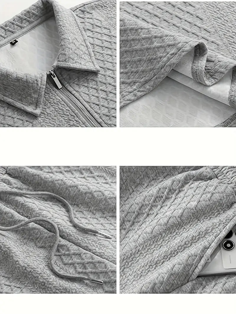 Francisco | Polo Shirt And Textured Shorts Set