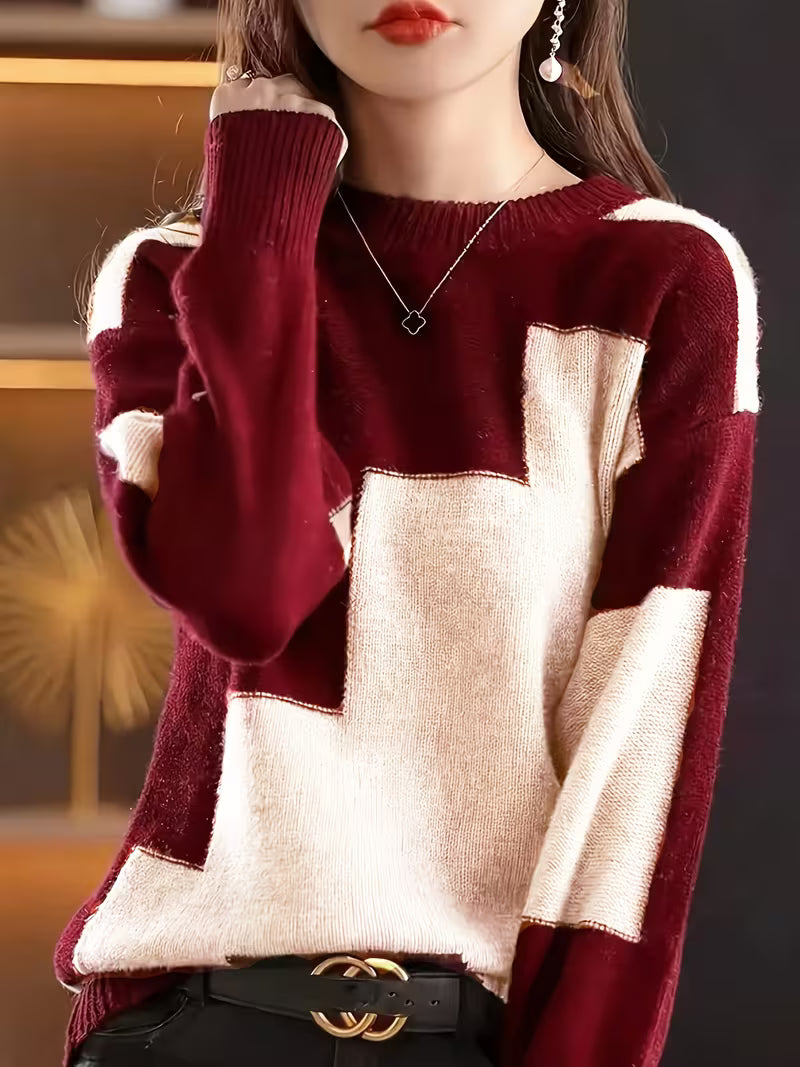 Marvelle | Colour Block Long Sleeve Jumper