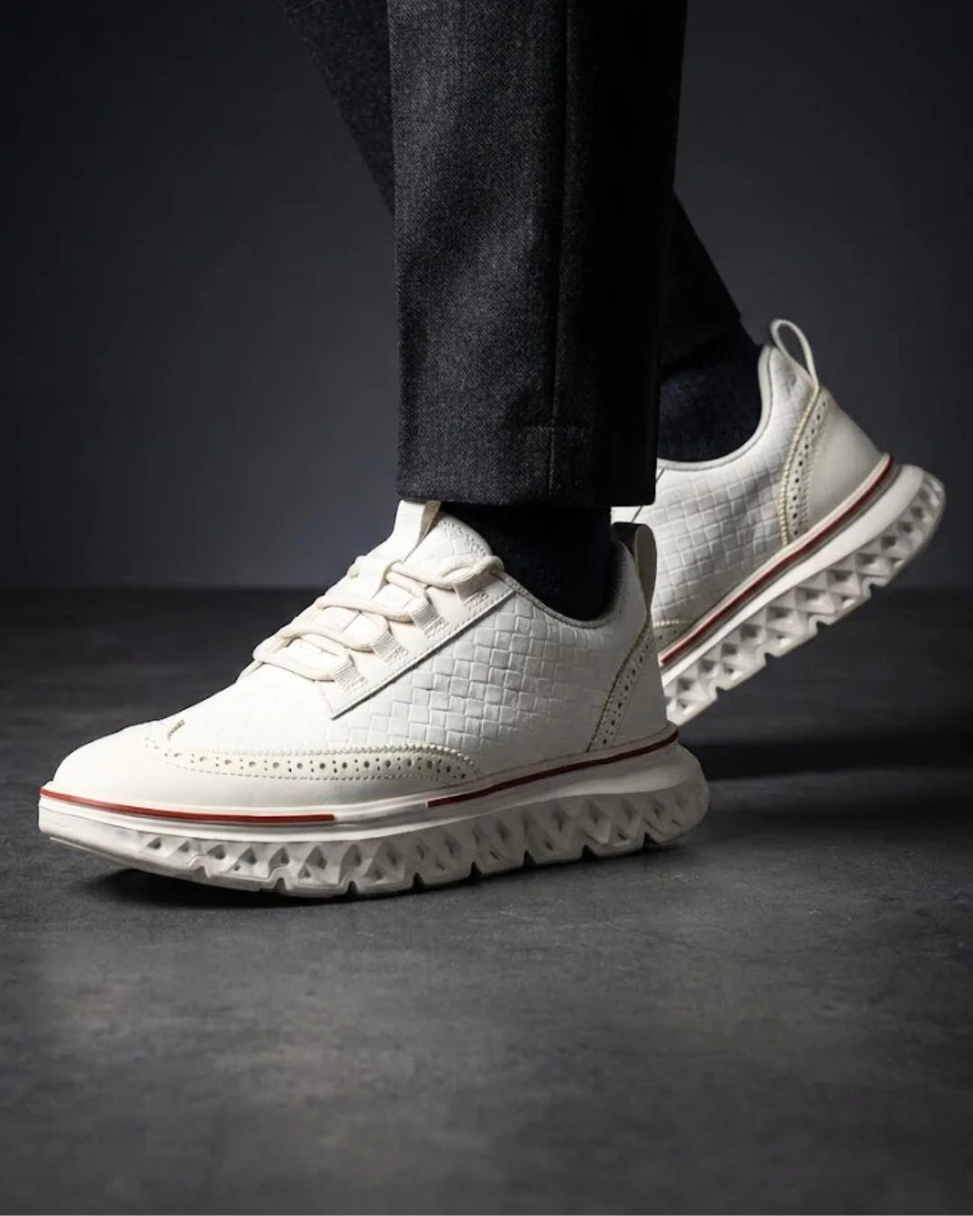 Kremer - Woven Lace Up Casual Sneakers