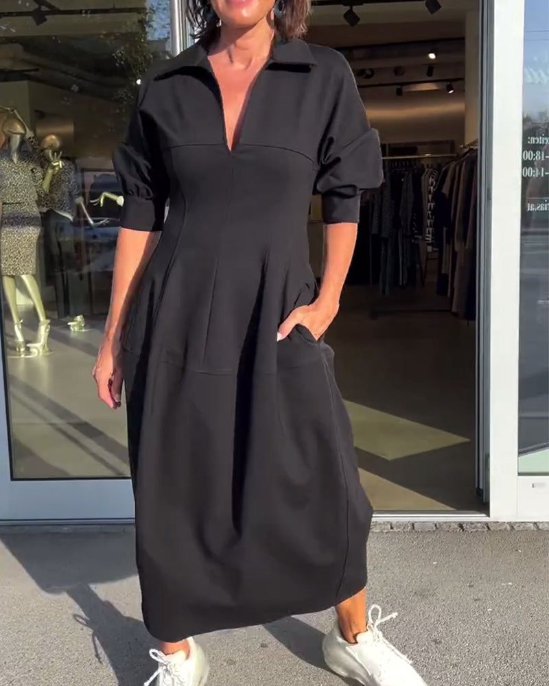Lunya | Collared Midi Shirt Dress