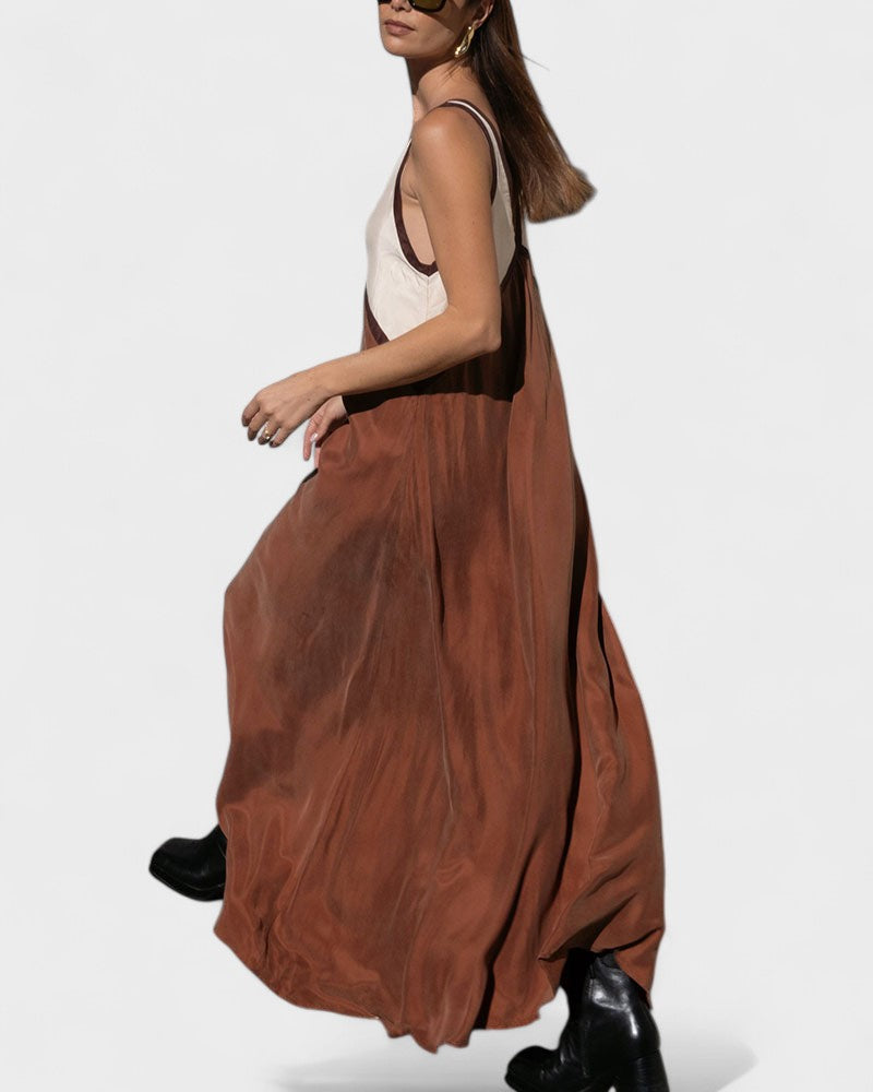 Vida | Sleeveless Colour Block Maxi Dress