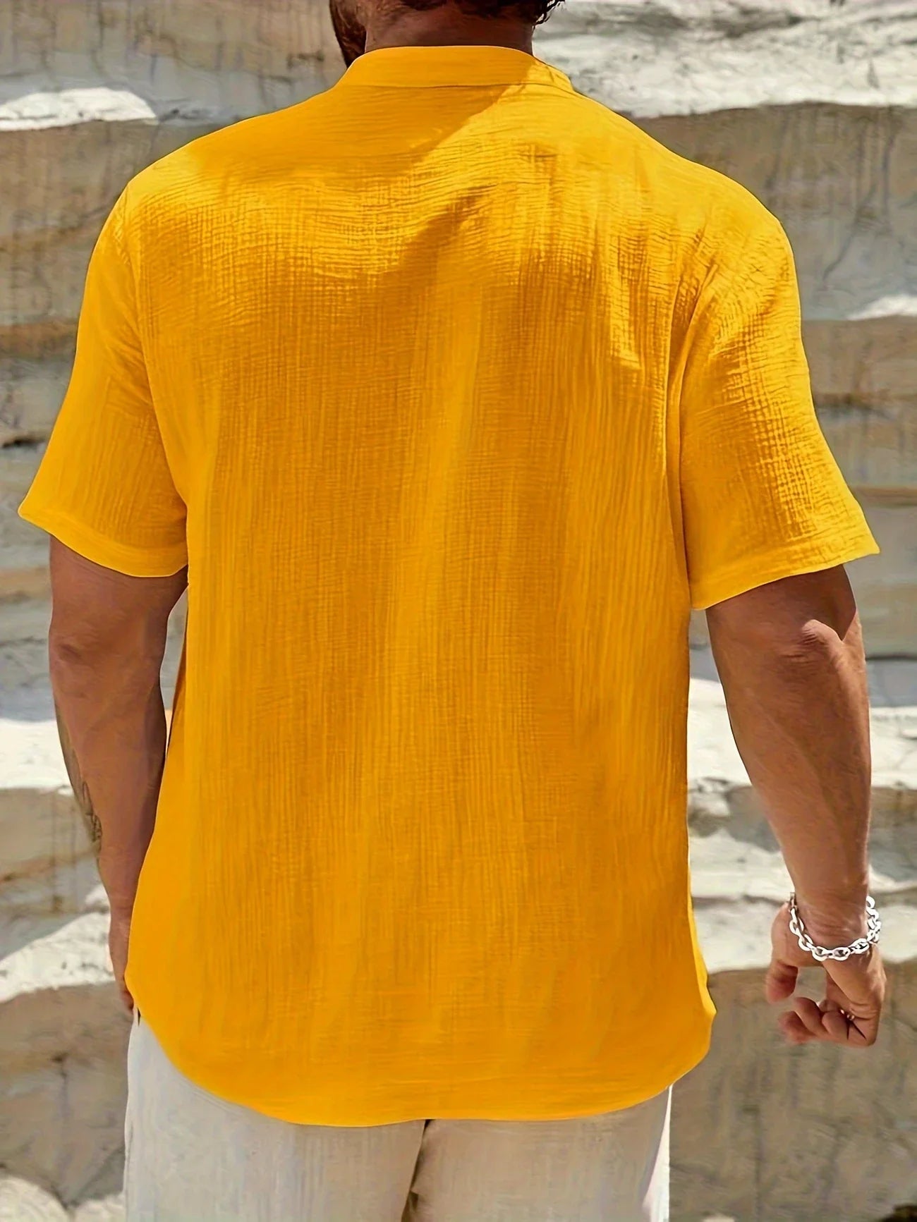Sancho | Short Sleeve Stand Collar Shirt