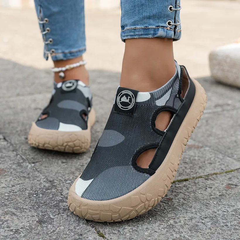 Lucia | Maylis Textured Sole Wedge Shoes