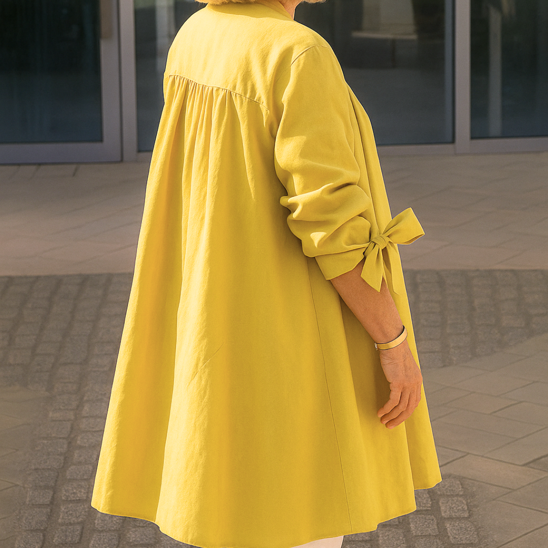 Blakely | Long Sleeve Button Front Tunic Shirt