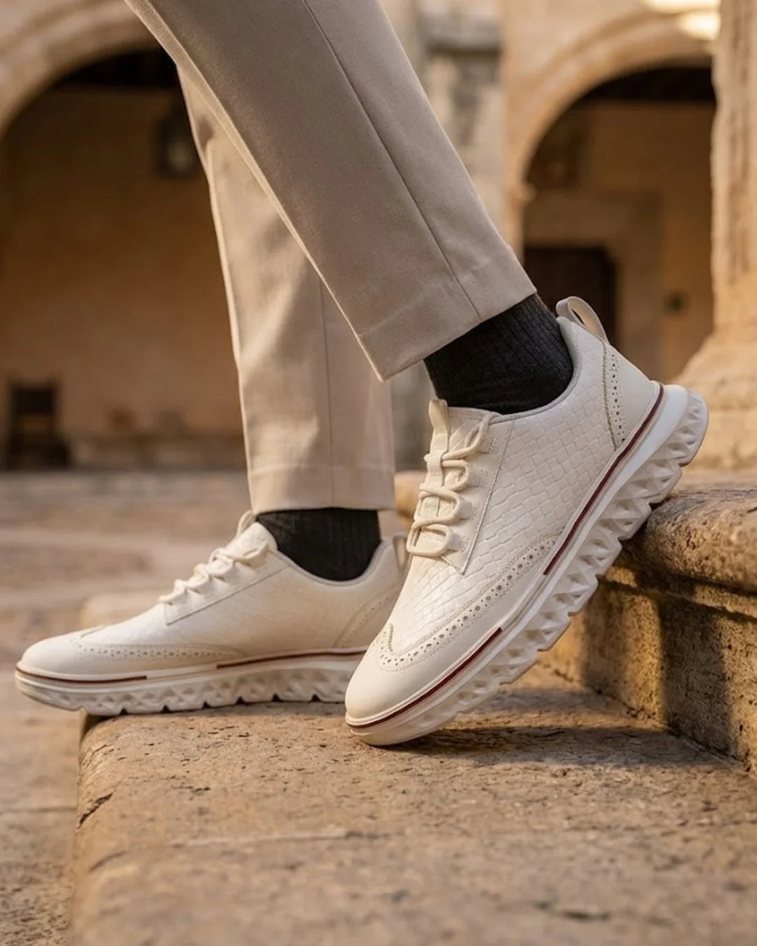 Kremer - Woven Lace Up Casual Sneakers