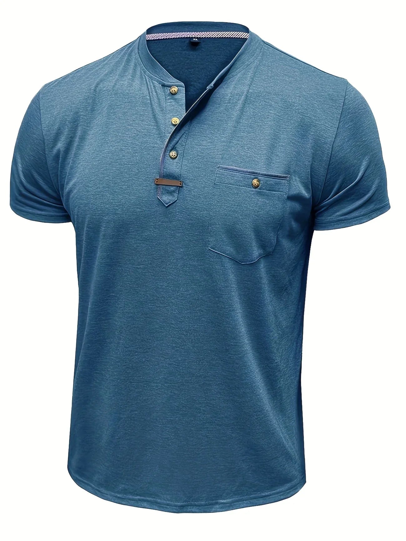 Saxon | Short Sleeve Henley Pocket T Shirt