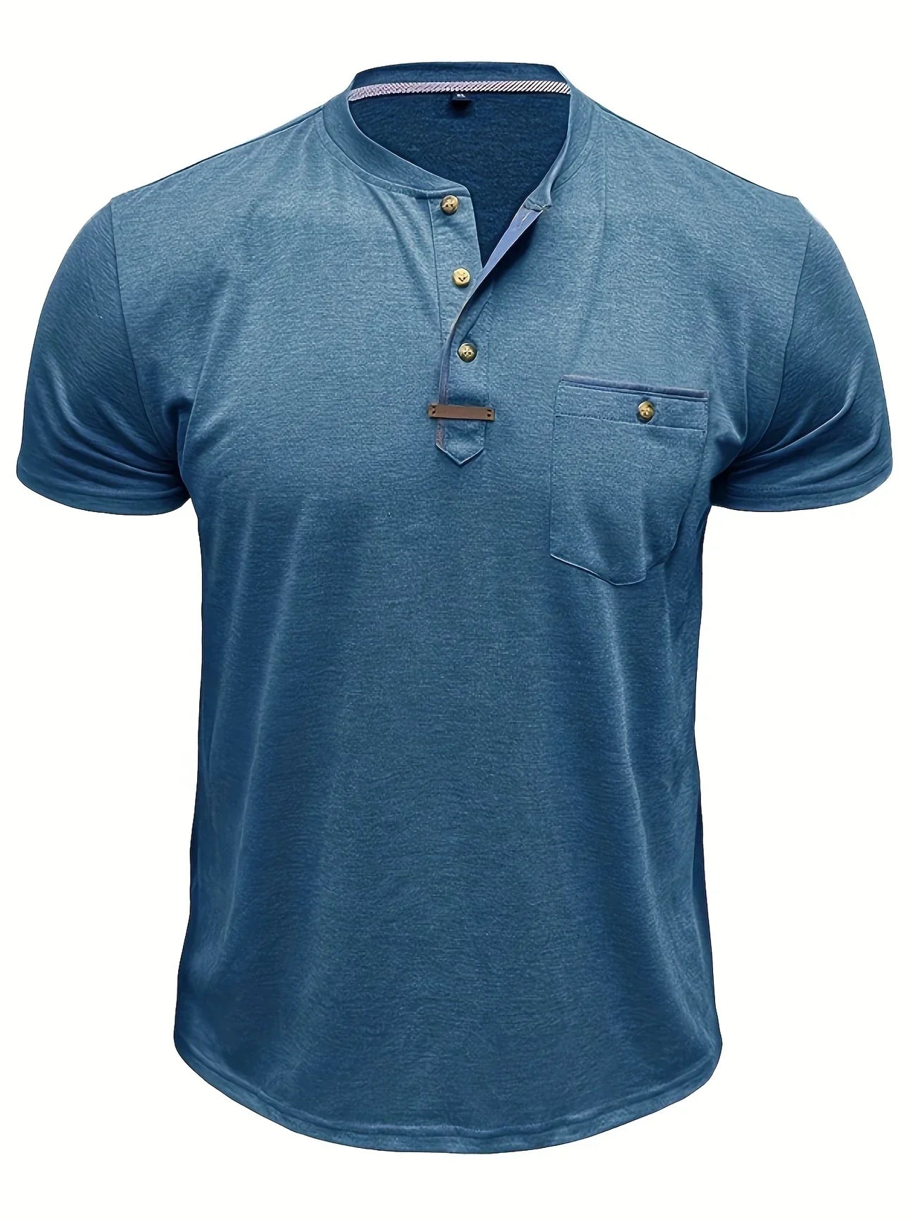Saxon | Short Sleeve Henley Pocket T Shirt
