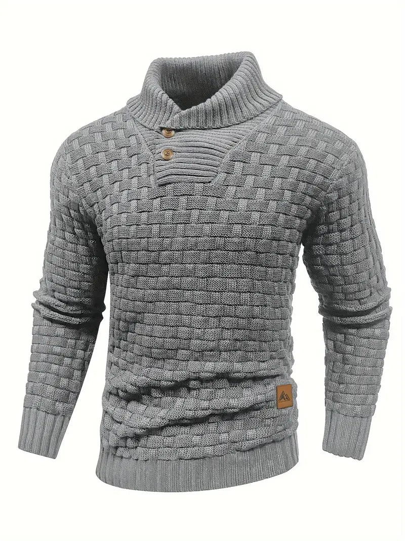 Homero | Textured Knit Turtleneck Long Sleeve Jumper