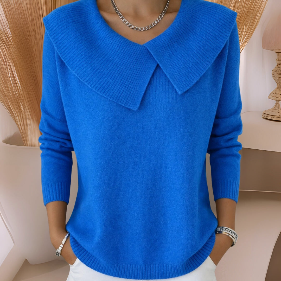 Yamina | Jumper Oversized Collar Long Sleeve Knit