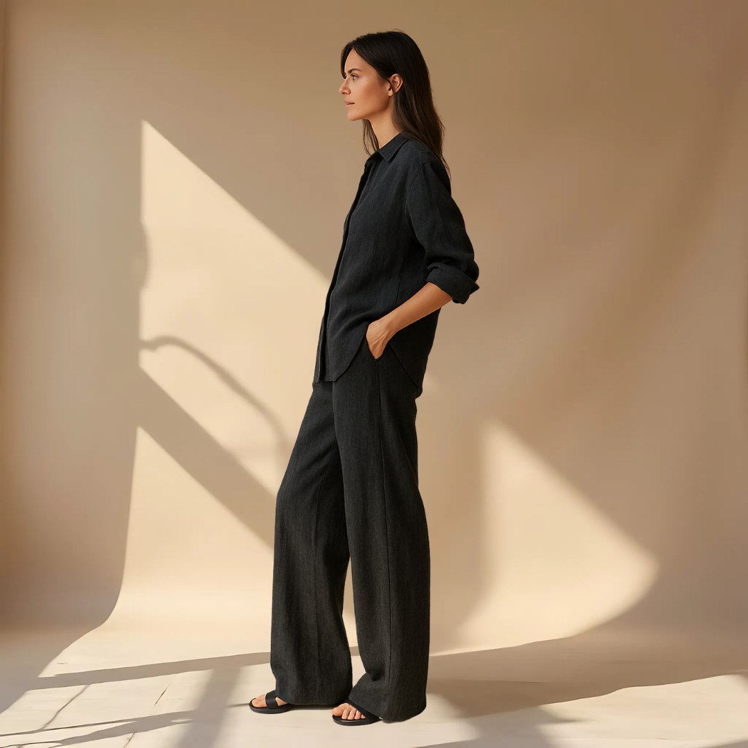 Ashleigh | Wide Leg Shirt and Trousers Co-Ord Set