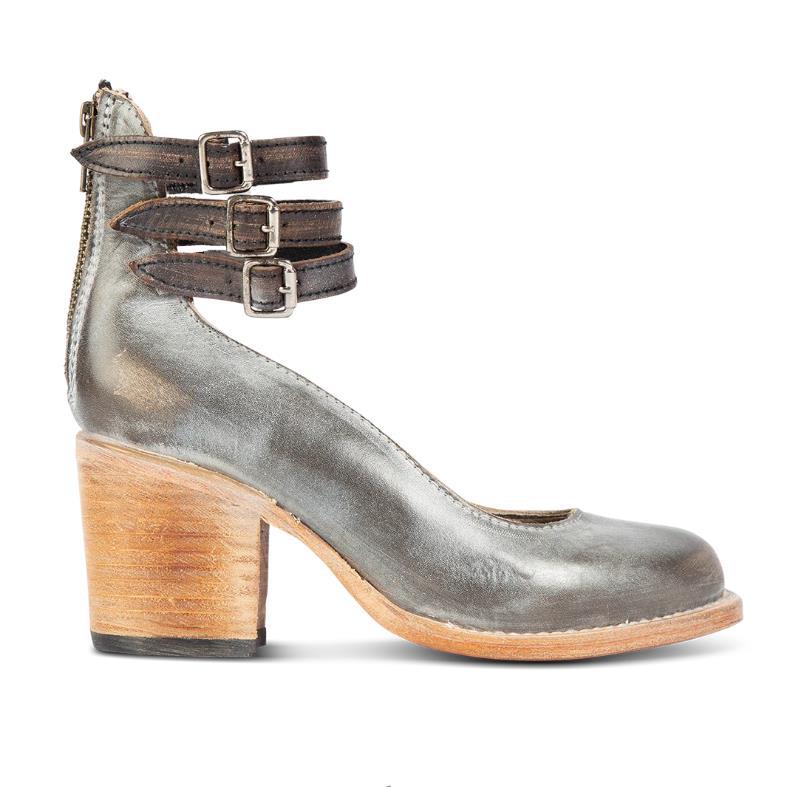 Steffie – Wooden Block Heel Strap Shoes