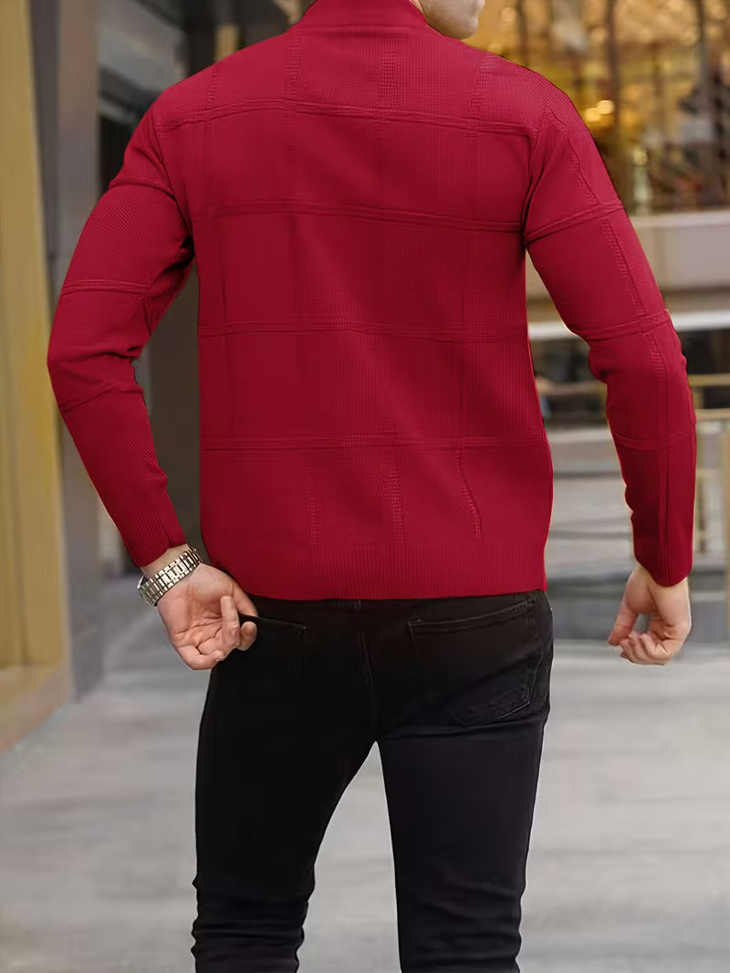 Roaan | Textured High Neck Long Sleeve Sweater