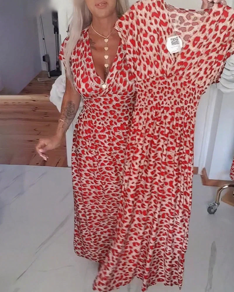 Erendira | Leopard Print Wrap Maxi Dress