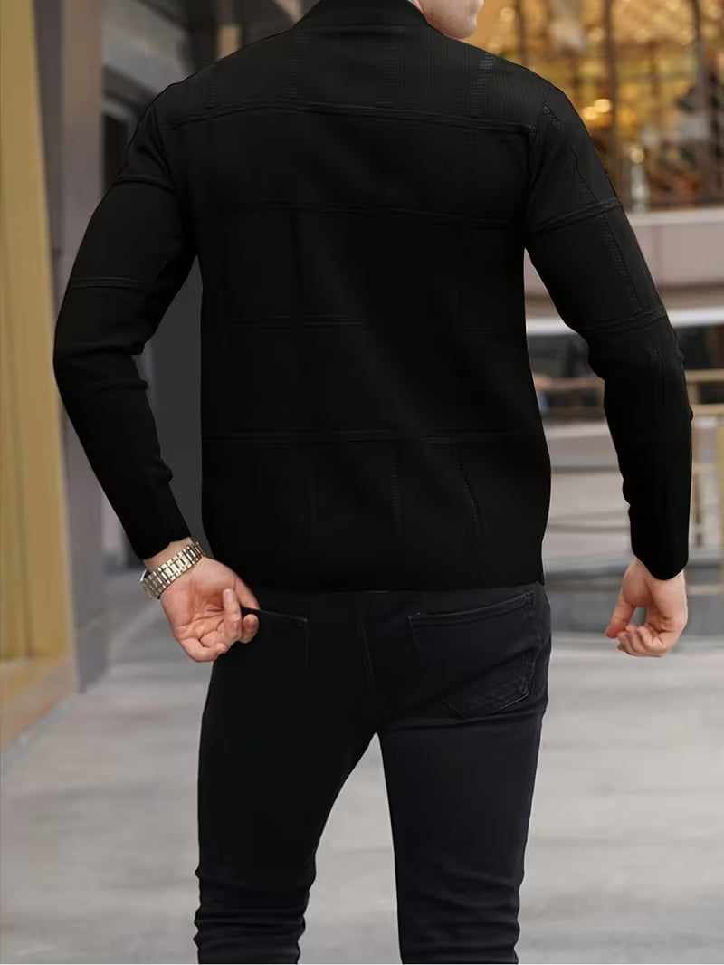 Roaan | Textured High Neck Long Sleeve Sweater