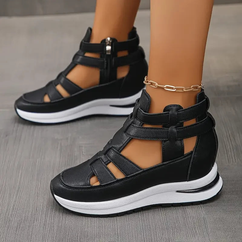 Souad - Wedge Sandal Trainers With Side Zip