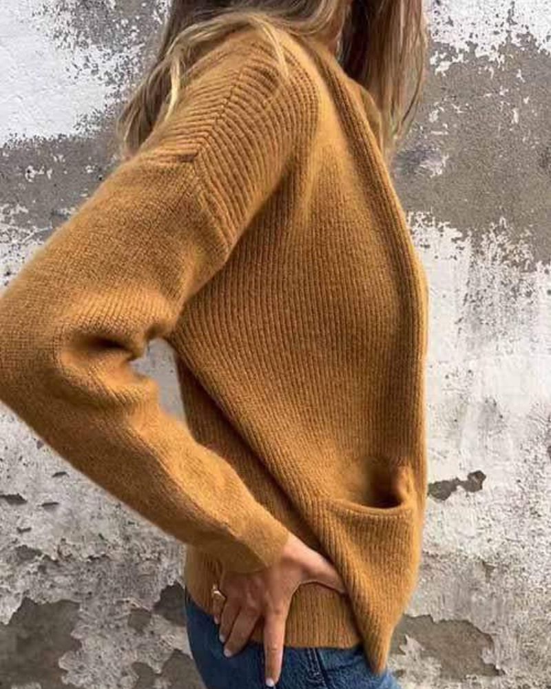 Marsha | Zip Front Ribbed Knit Cardigan