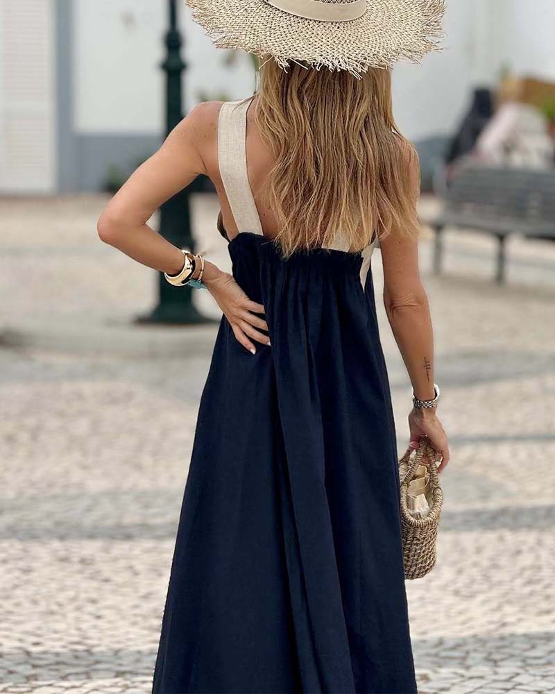 Giana | Cross Halterneck Maxi Dress