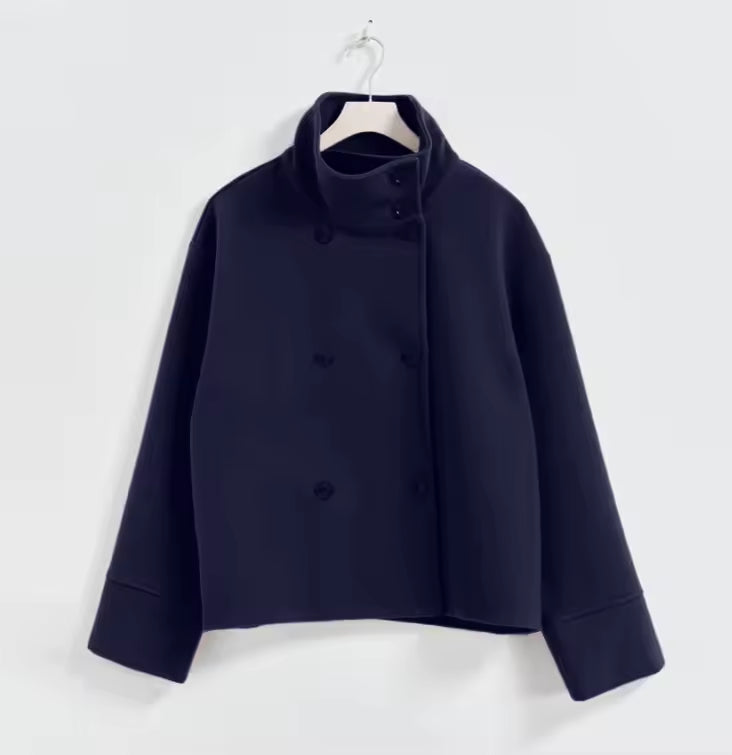 Georgina | Long Sleeve Button-Front Jacket with Collar