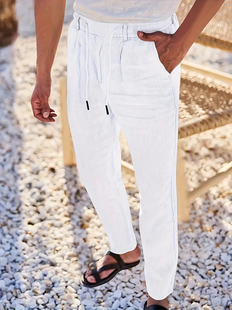 Nichols | Mens Linen Summer Trousers