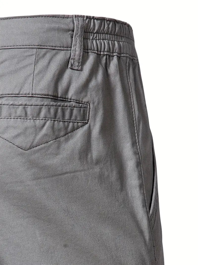 Baird - Casual Elastic Waist Pocket Shorts