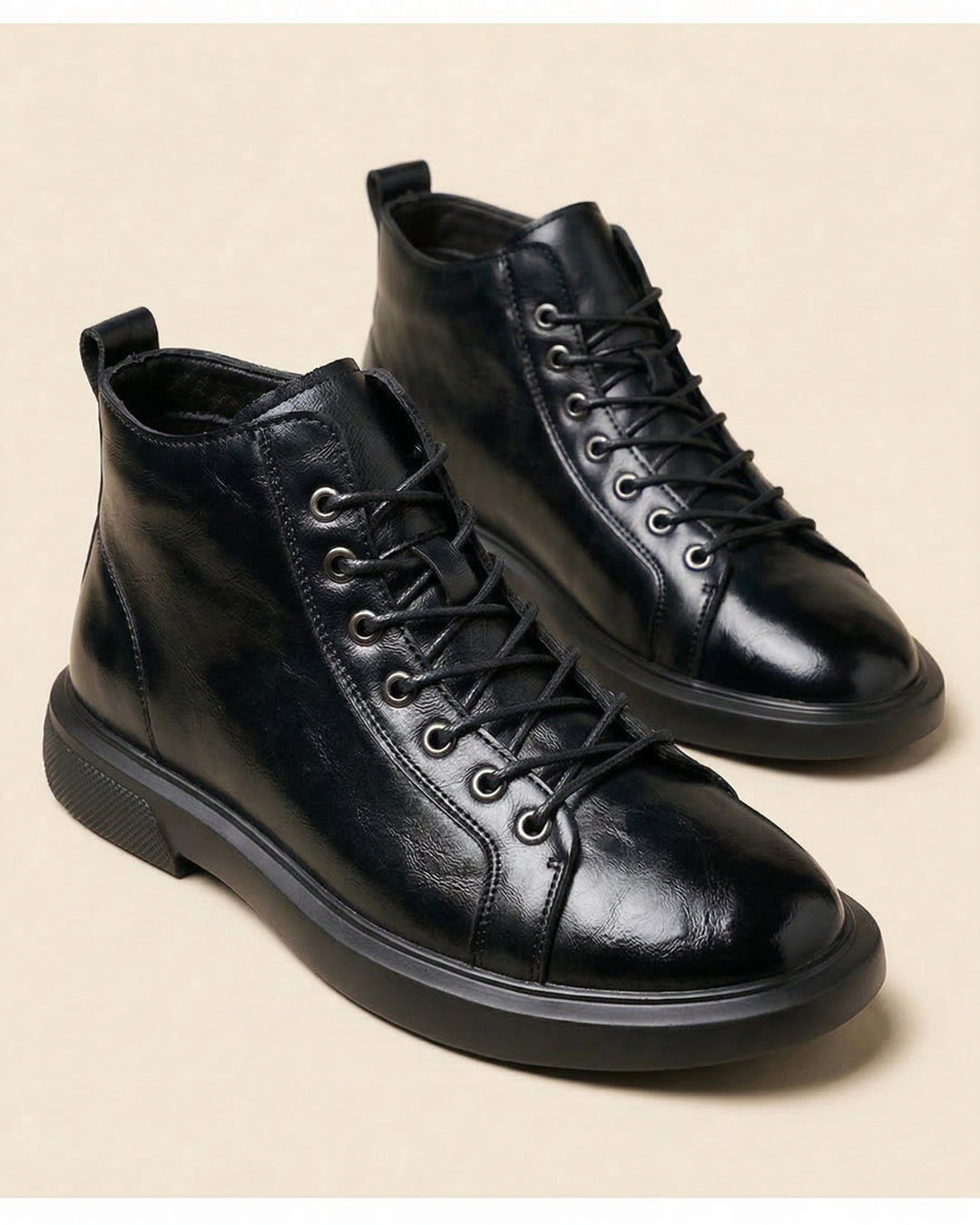 Kervens | Ankle Boots Brown Black Lace-Up