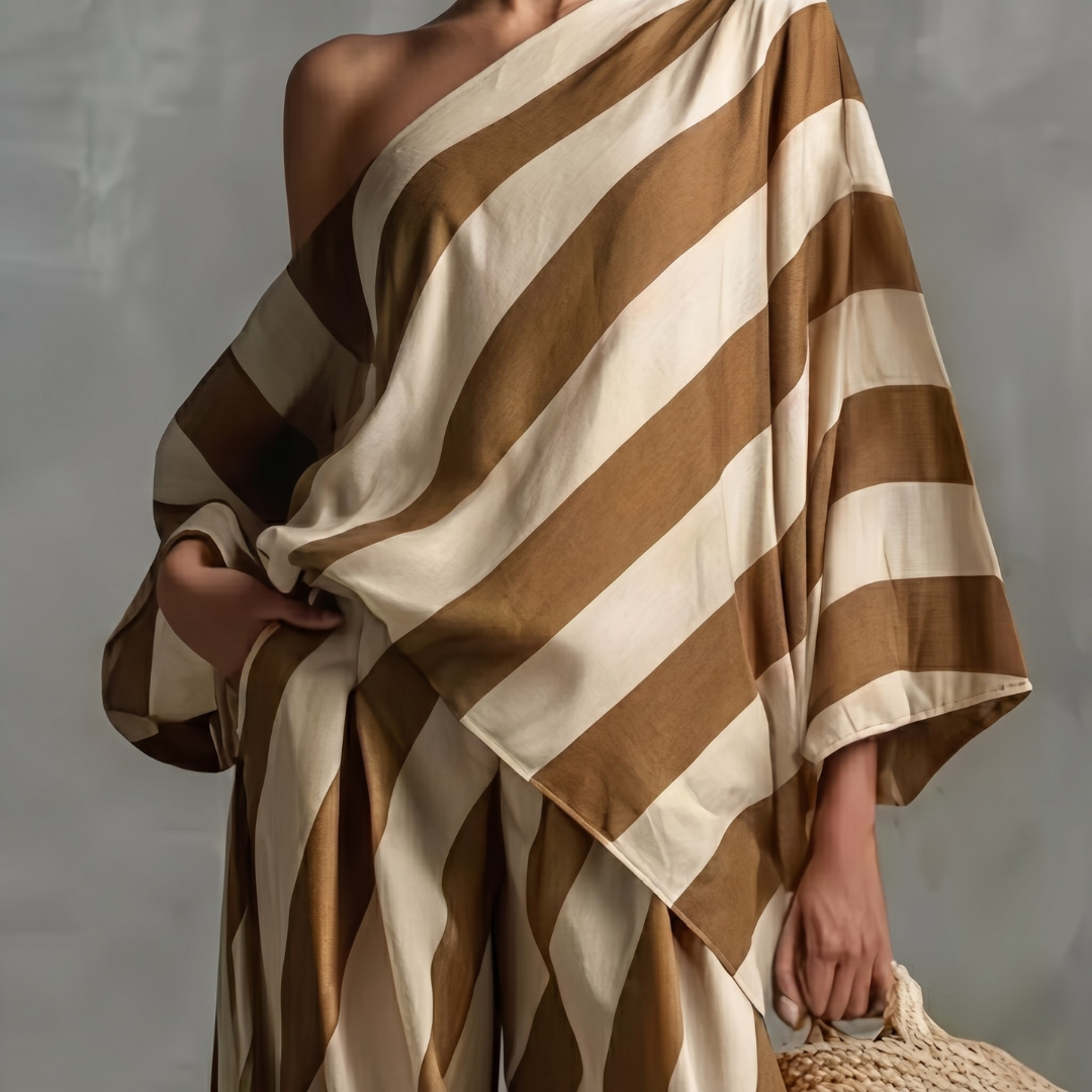 Elliotte | Striped Wide Leg Co Ord Set