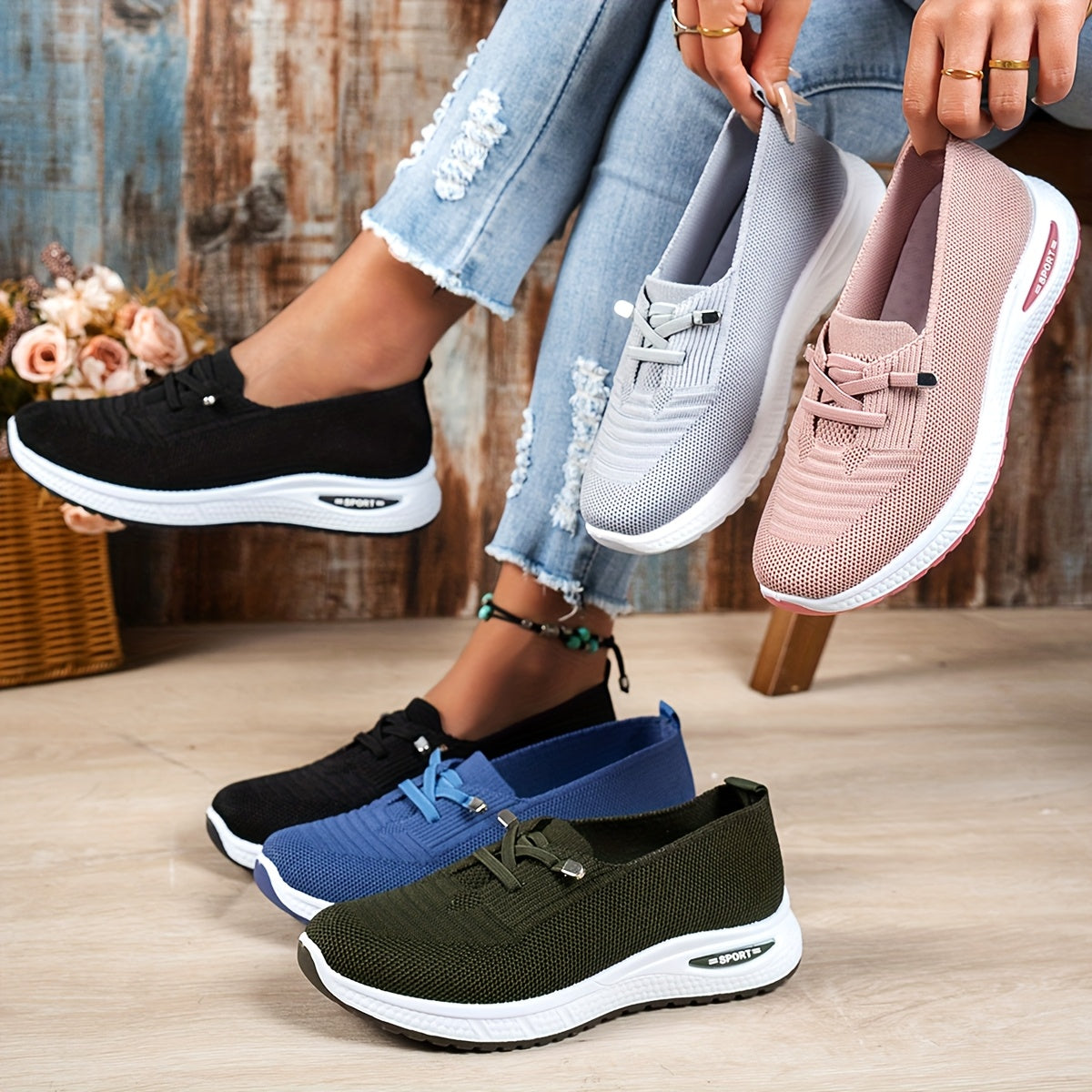 Olympe | Lightweight Cushioned Walking Trainers