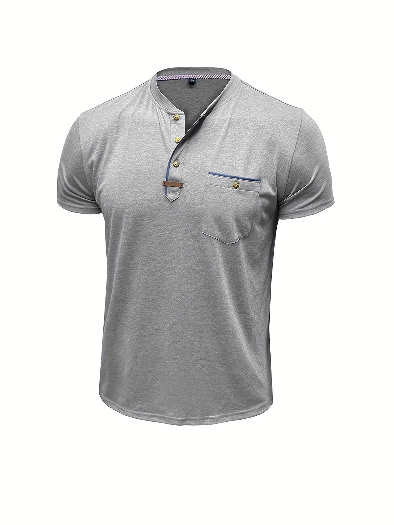 Saxon | Short Sleeve Henley Pocket T Shirt