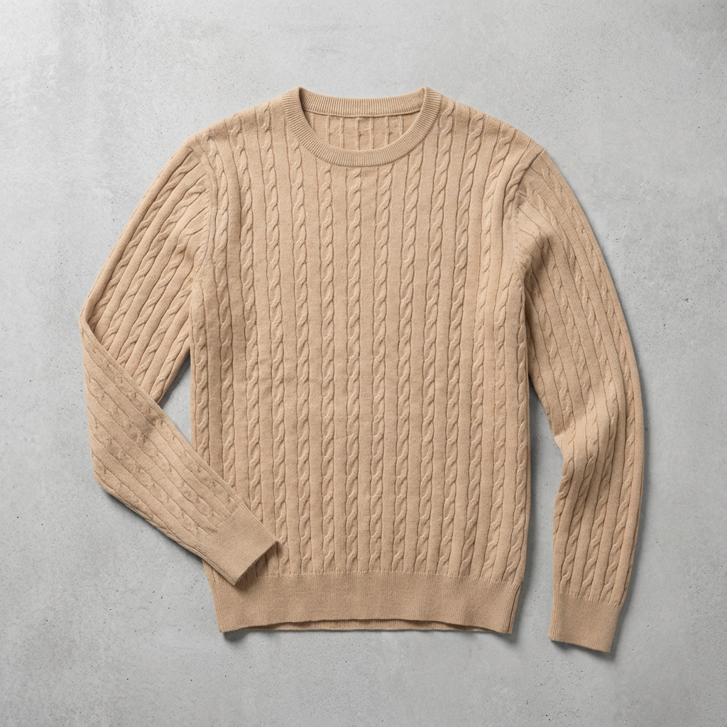 Adolf | Cable Knit Jumper with Crew Neck