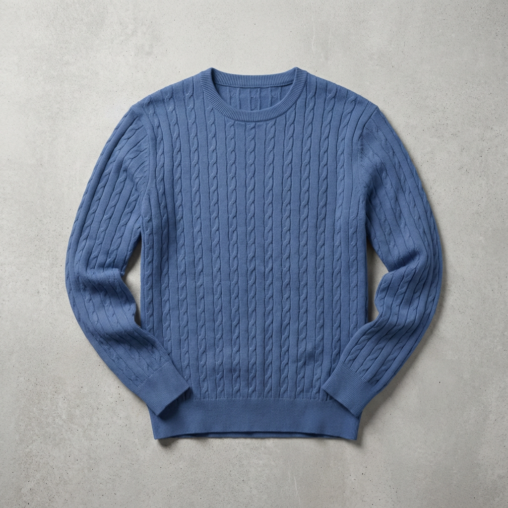 Adolf | Cable Knit Jumper with Crew Neck