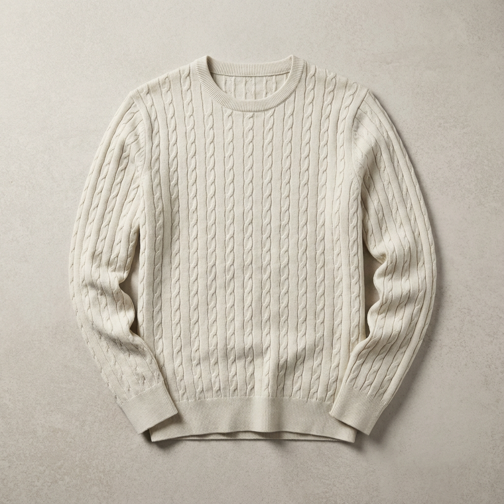 Adolf | Cable Knit Jumper with Crew Neck