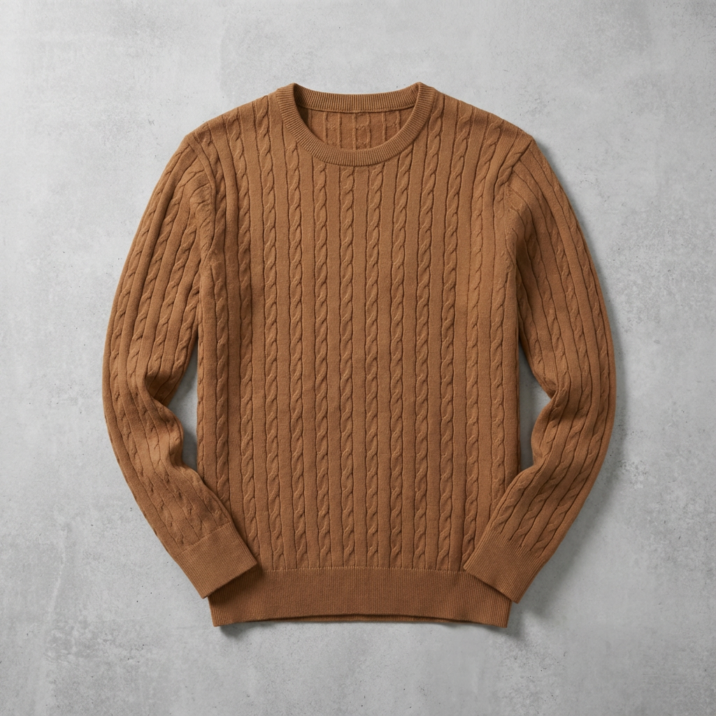 Adolf | Cable Knit Jumper with Crew Neck