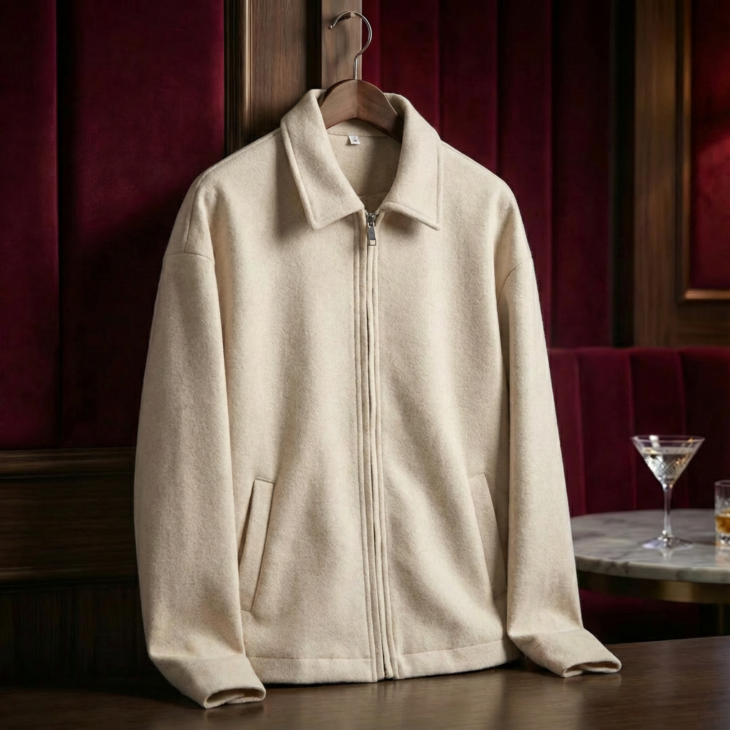 Jamie | Brushed Texture Jacket with Pointed Collar