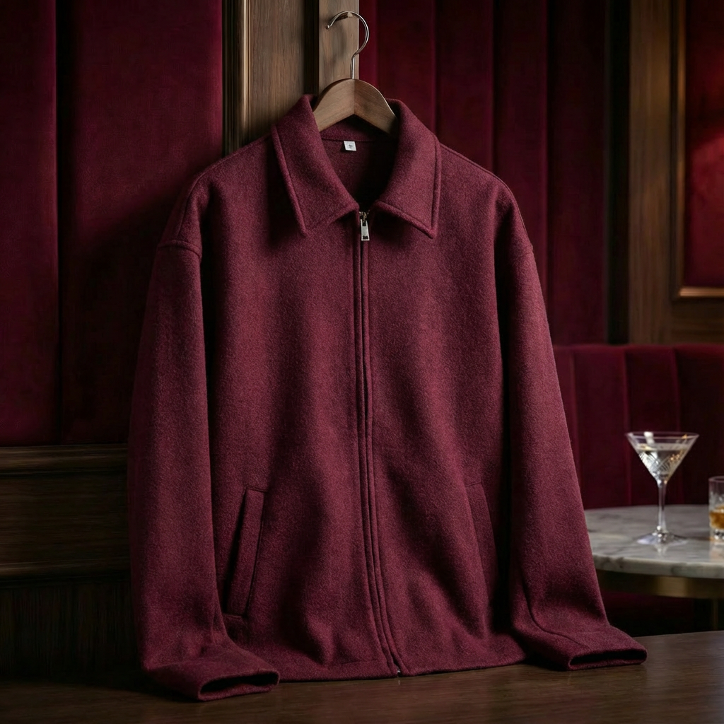 Jamie | Brushed Texture Jacket with Pointed Collar