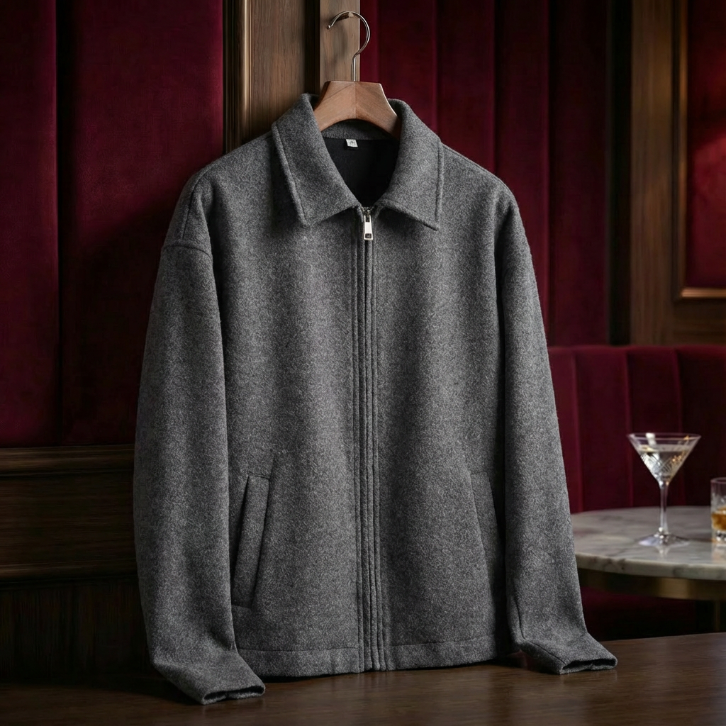 Jamie | Brushed Texture Jacket with Pointed Collar